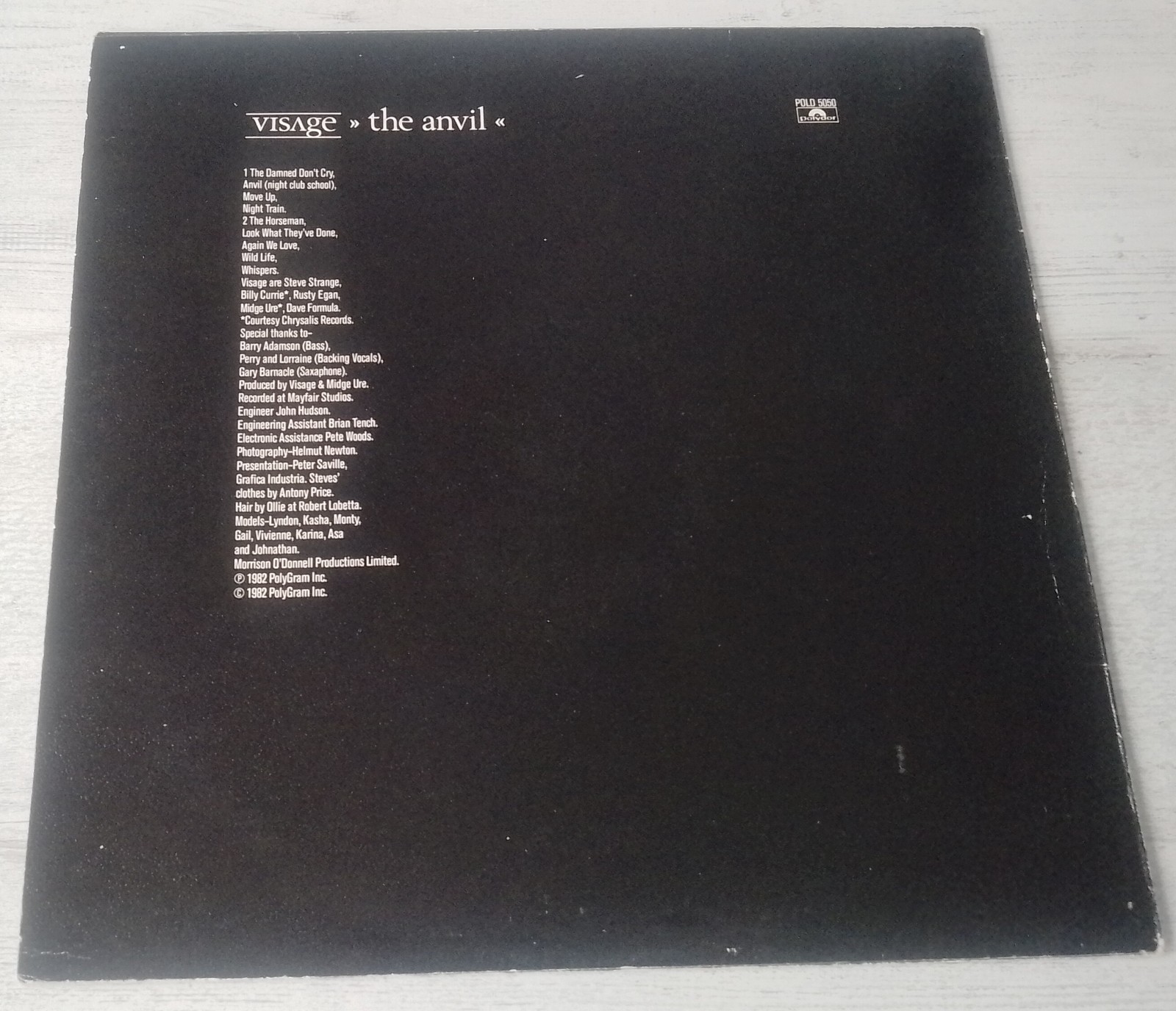 Visage – The Anvil (original 1982 UK vinyl album textured sleeve & pic inner)