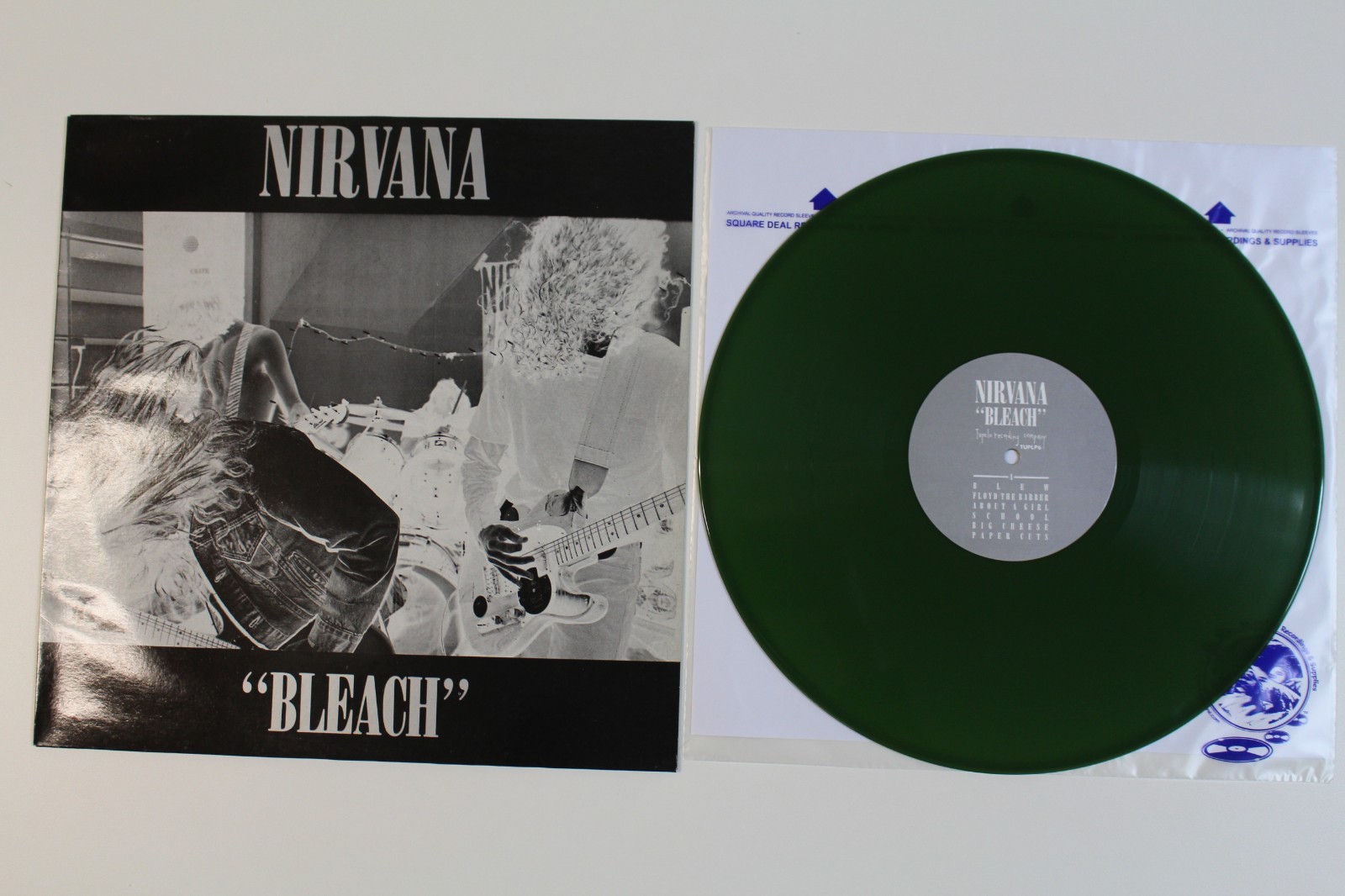 Nirvana – Bleach (1989 OG UK Green Vinyl, Tupelo Recording Company, Sub Pop)