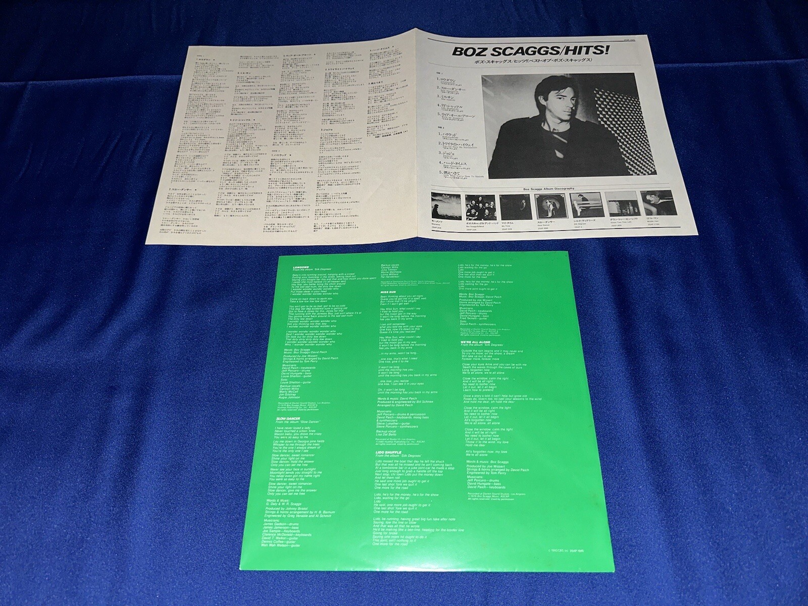 BOZ SCAGGS “HITS” PROMO Japan 1st Press in Shrink Obi Audiophile Top Shelf NM