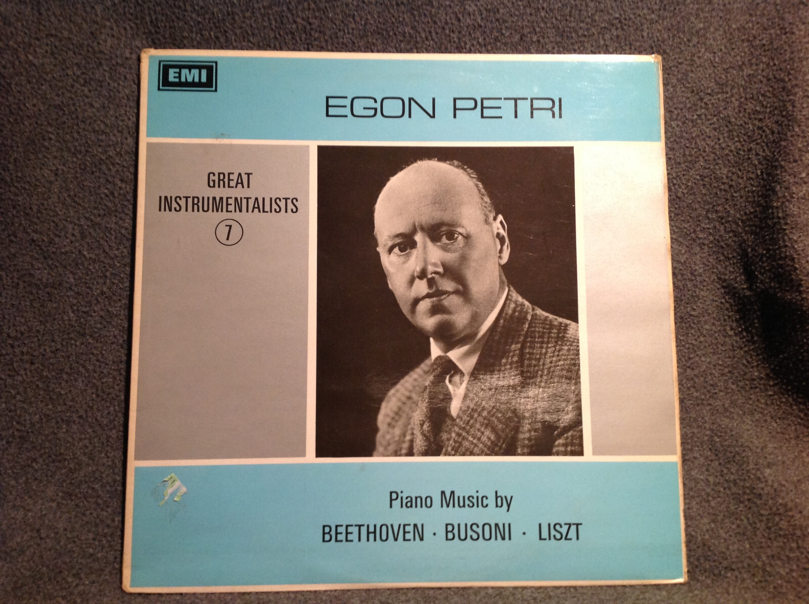 EGON PETRI HMQ 1112 EMI HMV Made in England Piano by Beethoven Busoni Liszt