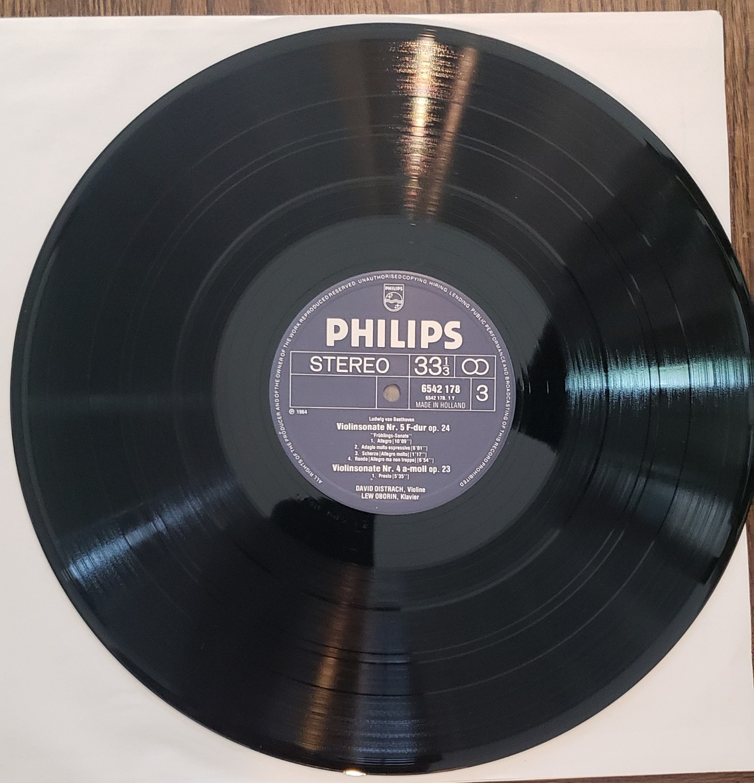 BEETHOVEN, Complete Violin Sonatas Oistrakh 4LP Box Set Nice Condition!
