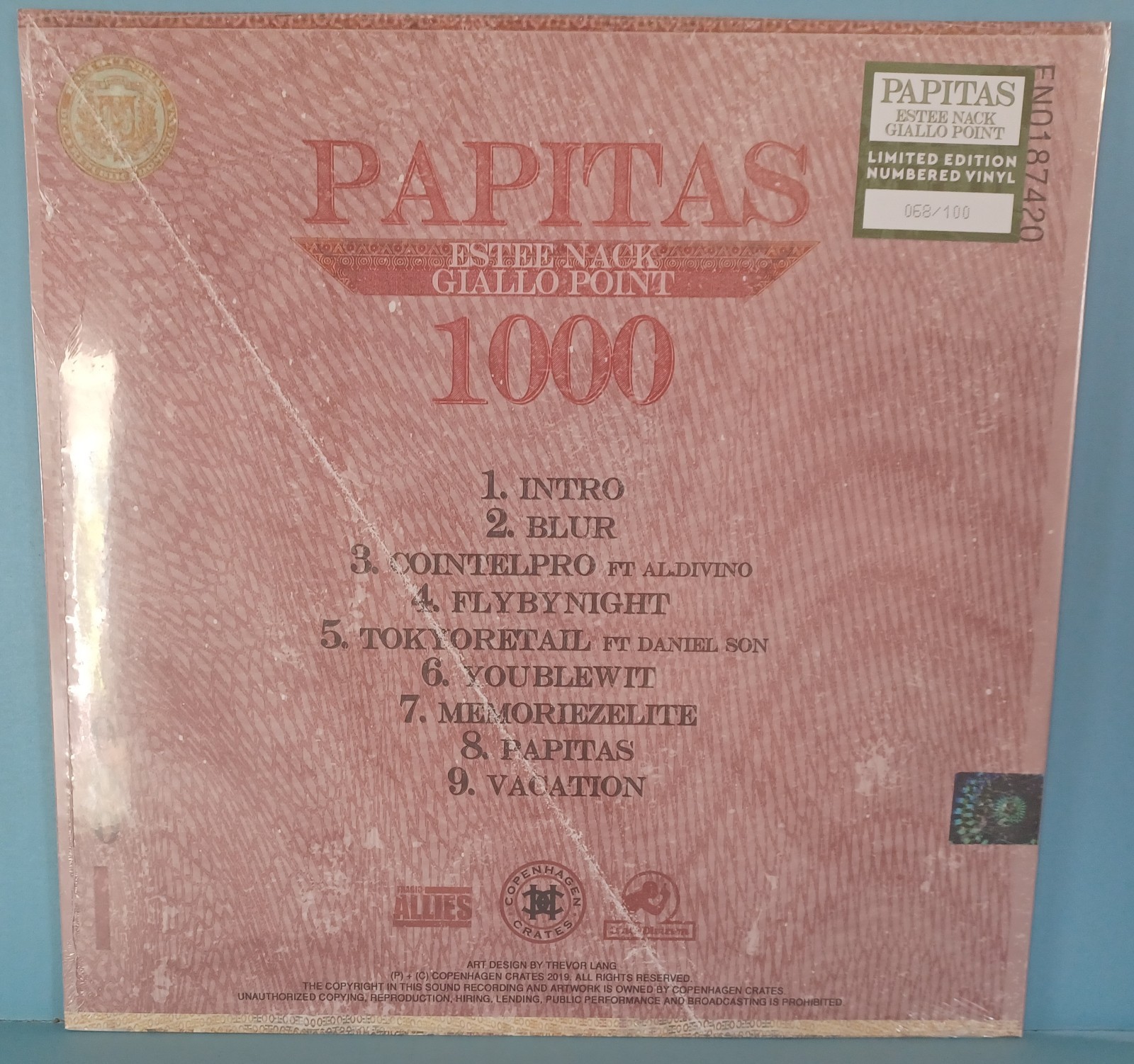 Estee Nack x Giallo Point Papitas Vinyl OG Green #68/100 Copenhagen Crates