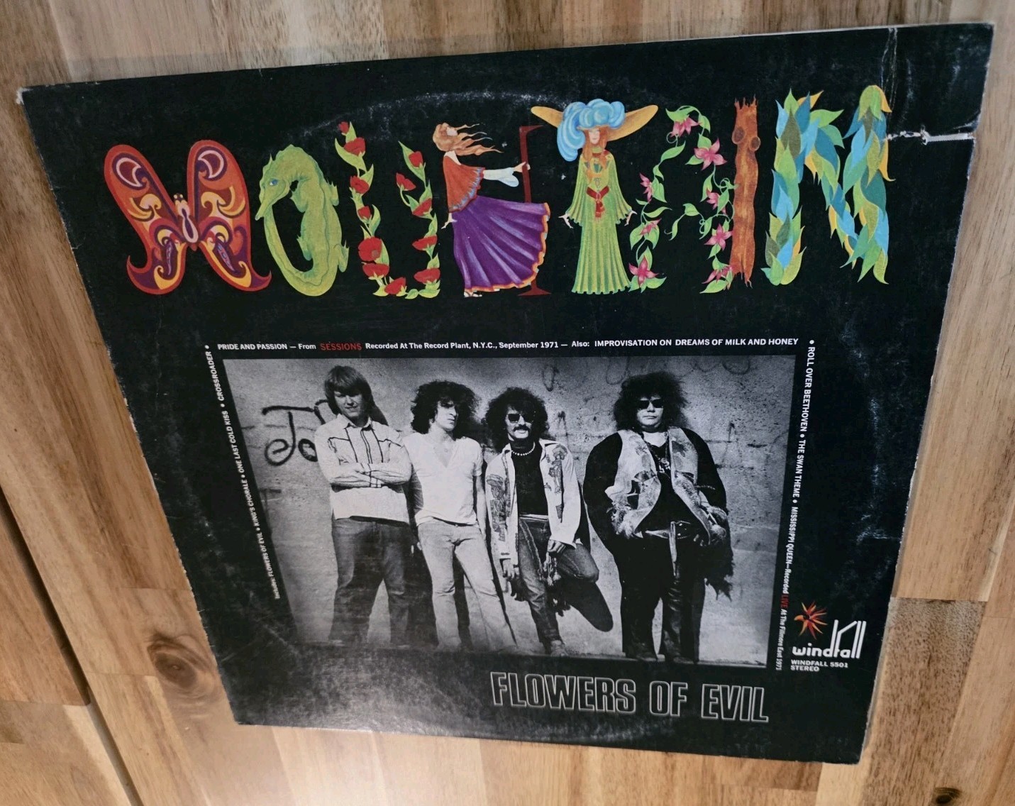 Mountain Flowers Of Evil Vinyl LP 1971 1st Press Monarch Ex-Nm Vinyl