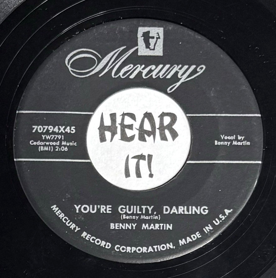 Melodic 50s Country Bop 45 BENNY BARNES You’re Guilty Darling /If I MERCURY hear