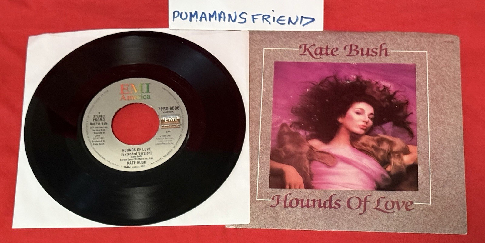 KATE BUSH Rare HOUNDS OF LOVE U.S. 7” 45 RPM PROMO Extended Version