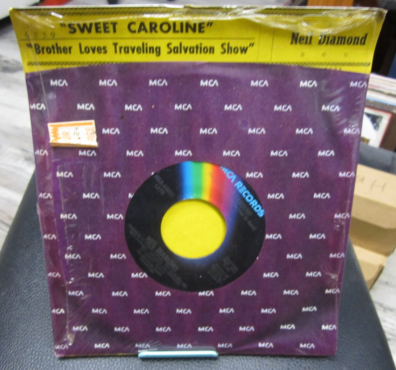 NEIL DIAMOND 💎 Sweet Caroline 💎 7″ Record SEALED – England World Cup Song