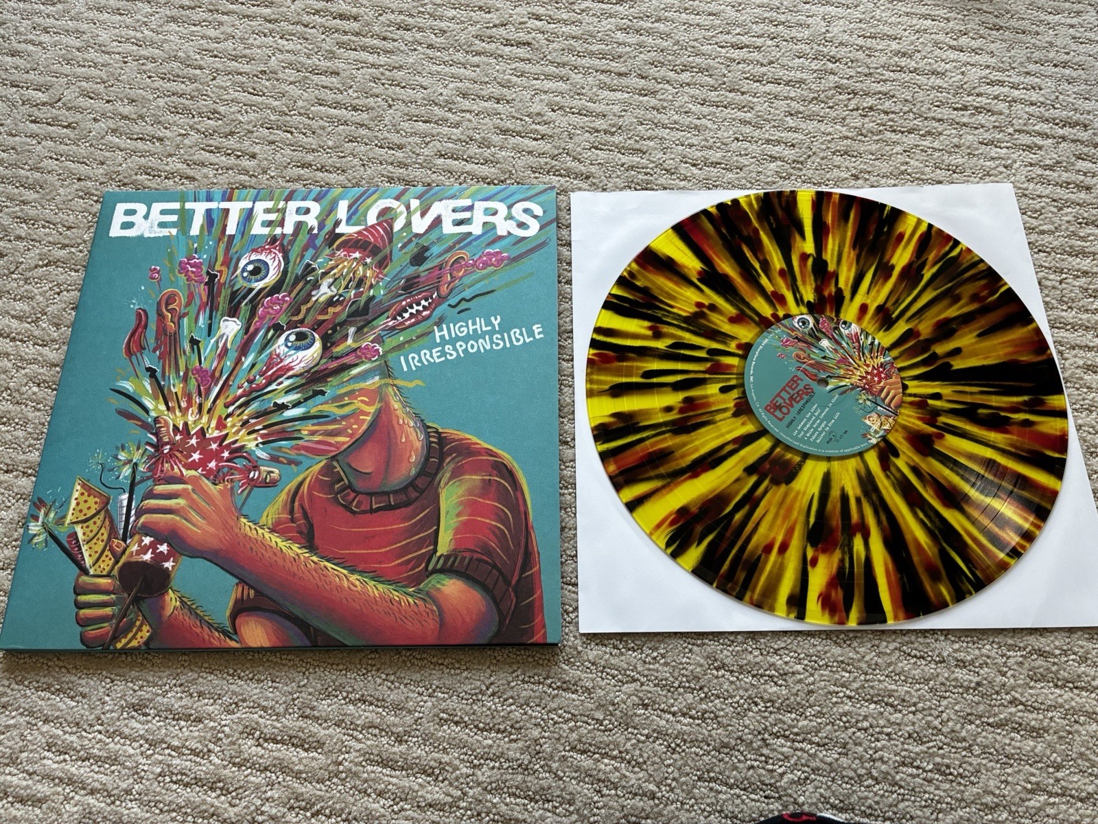 Better Lovers Highly Irresponsible Limited Pressing Splatter Yellow /500