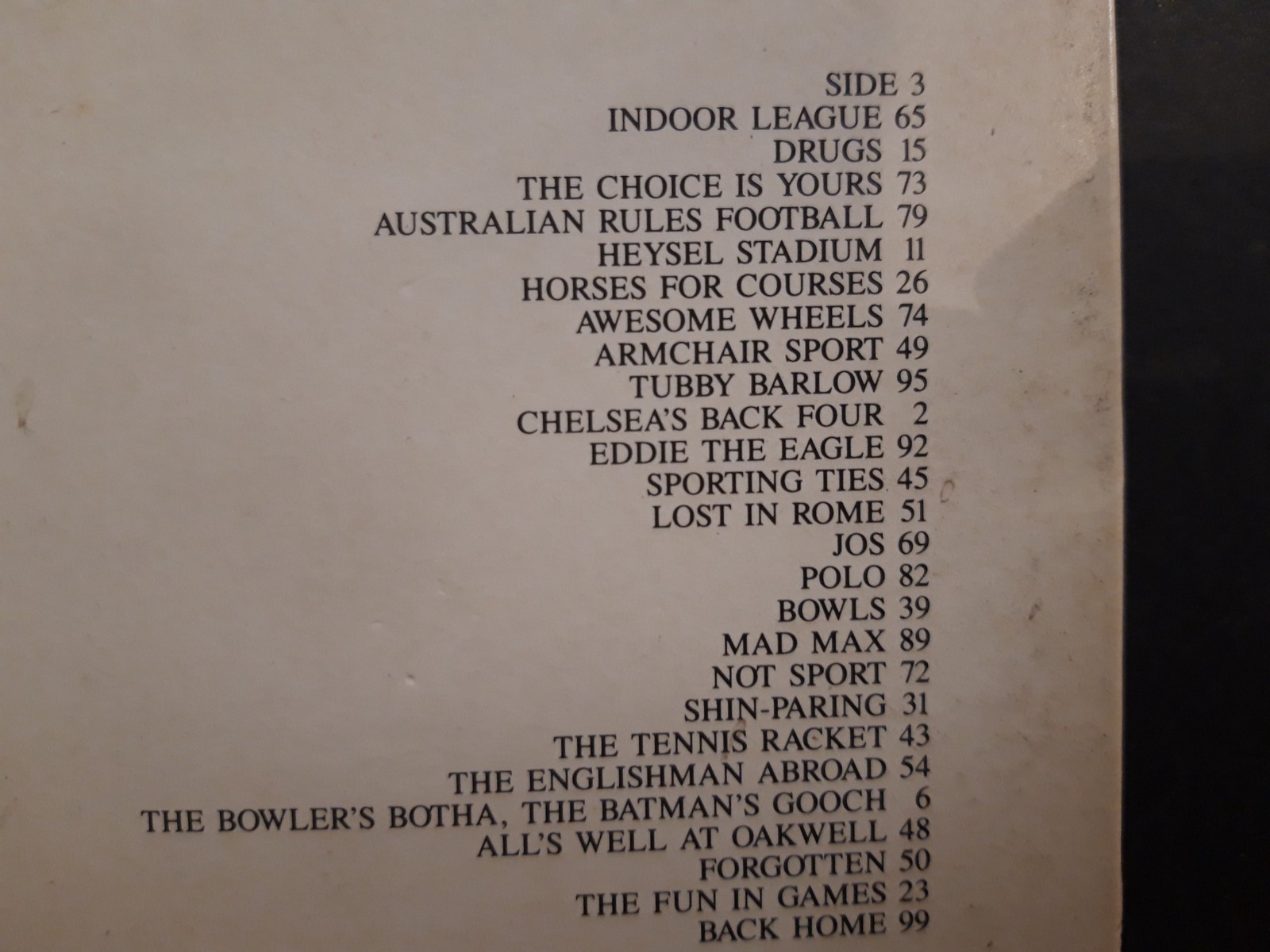 SPORTCHESTRA! 101 Songs About Sport DBL LP Chumbawamba etc Great!