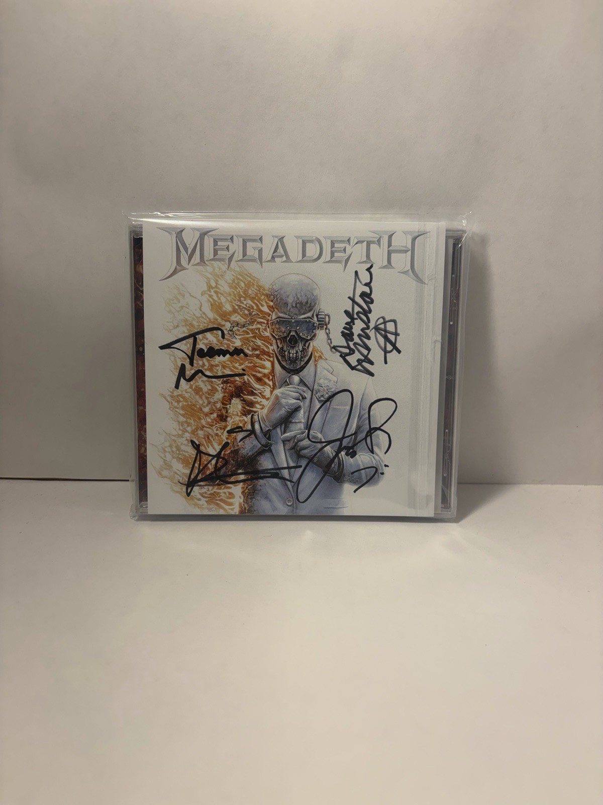 MEGADEATH Dave Mustaine SIGNED Print Limited Edition Autograph Blaze Colored CD