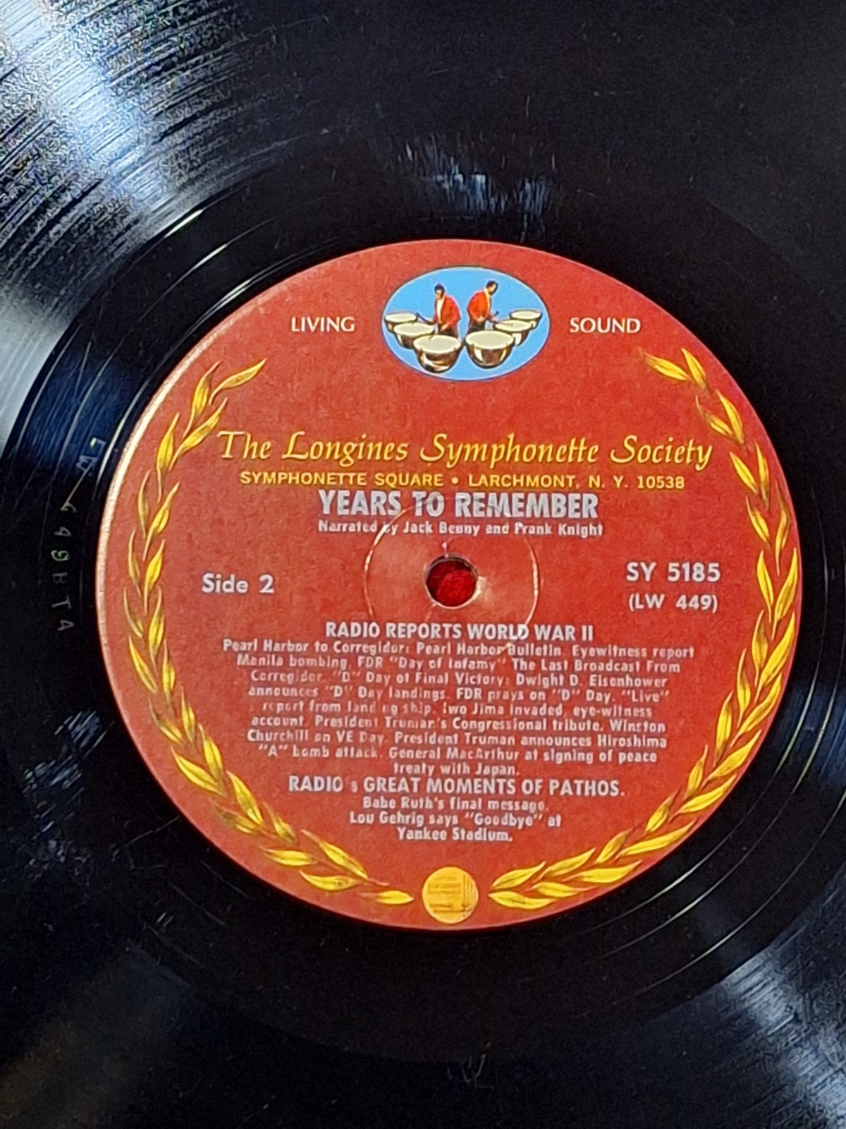 The Years To Remember ~ 1966 Vinyl, LP SY5185 Longines Symphonette PLAYS GREAT