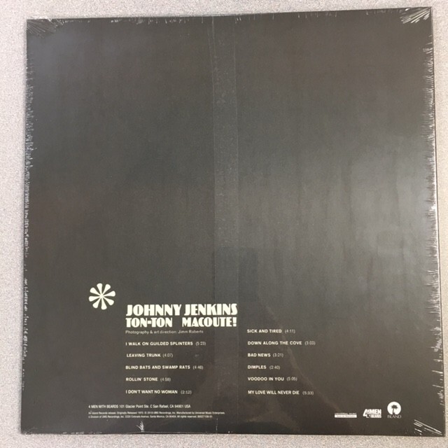 Johnny Jenkins – Ton-Ton Macoute! 180 Gram LP (New/Sealed/Gatefold/Promo) 2018