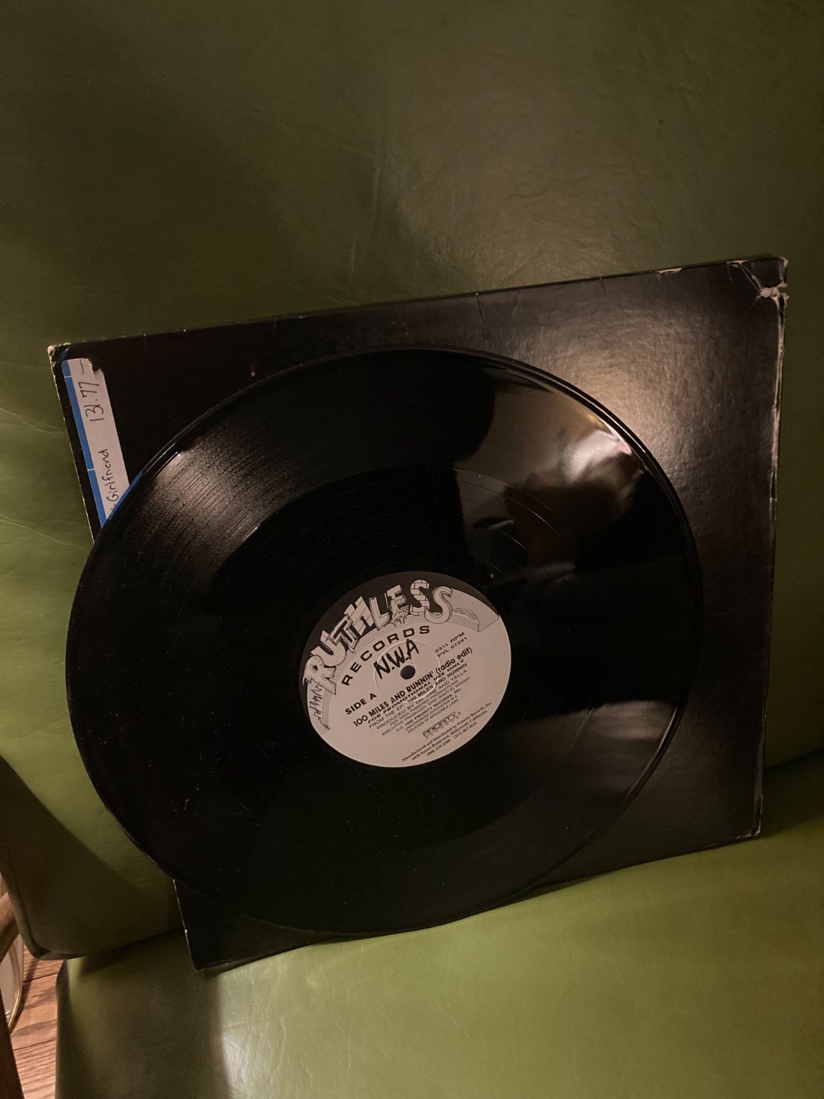 NWA – 100 Miles and Runnin’ (Radio Edit) 12″ Vinyl Single Ruthless Records PROMO