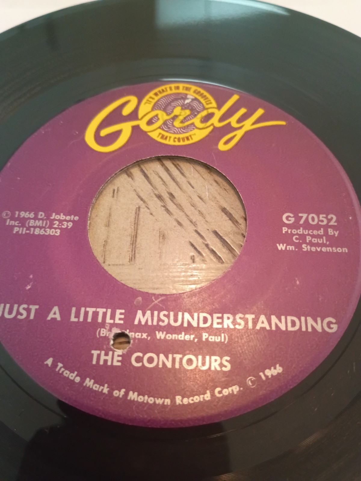 The Contours Soul 45 Gordy Just A Little Misunderstanding/Determination VG+