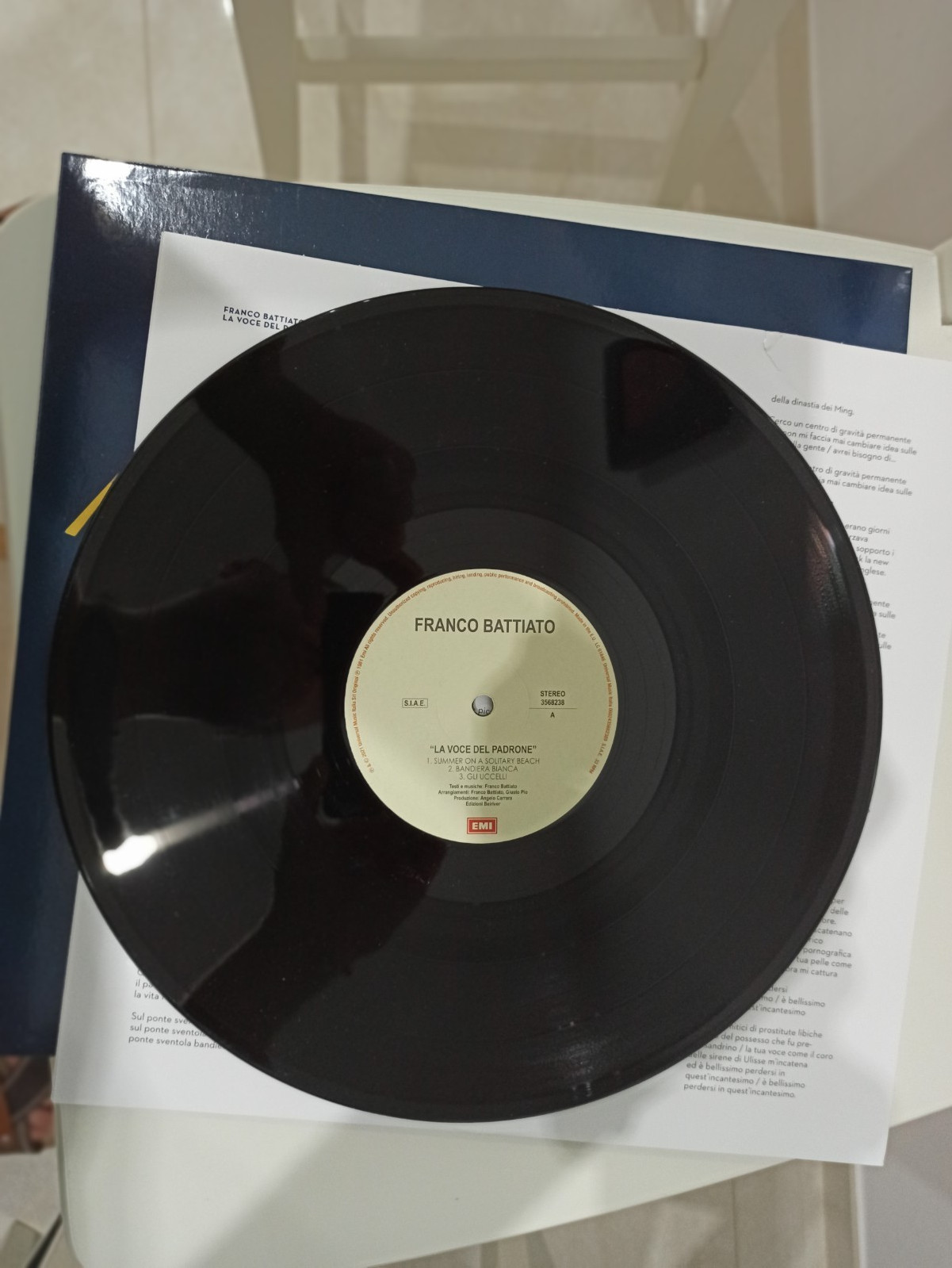 Franco Battiato –La Voce Del Padrone. Vinile Edizione limitata numerata 40° an.