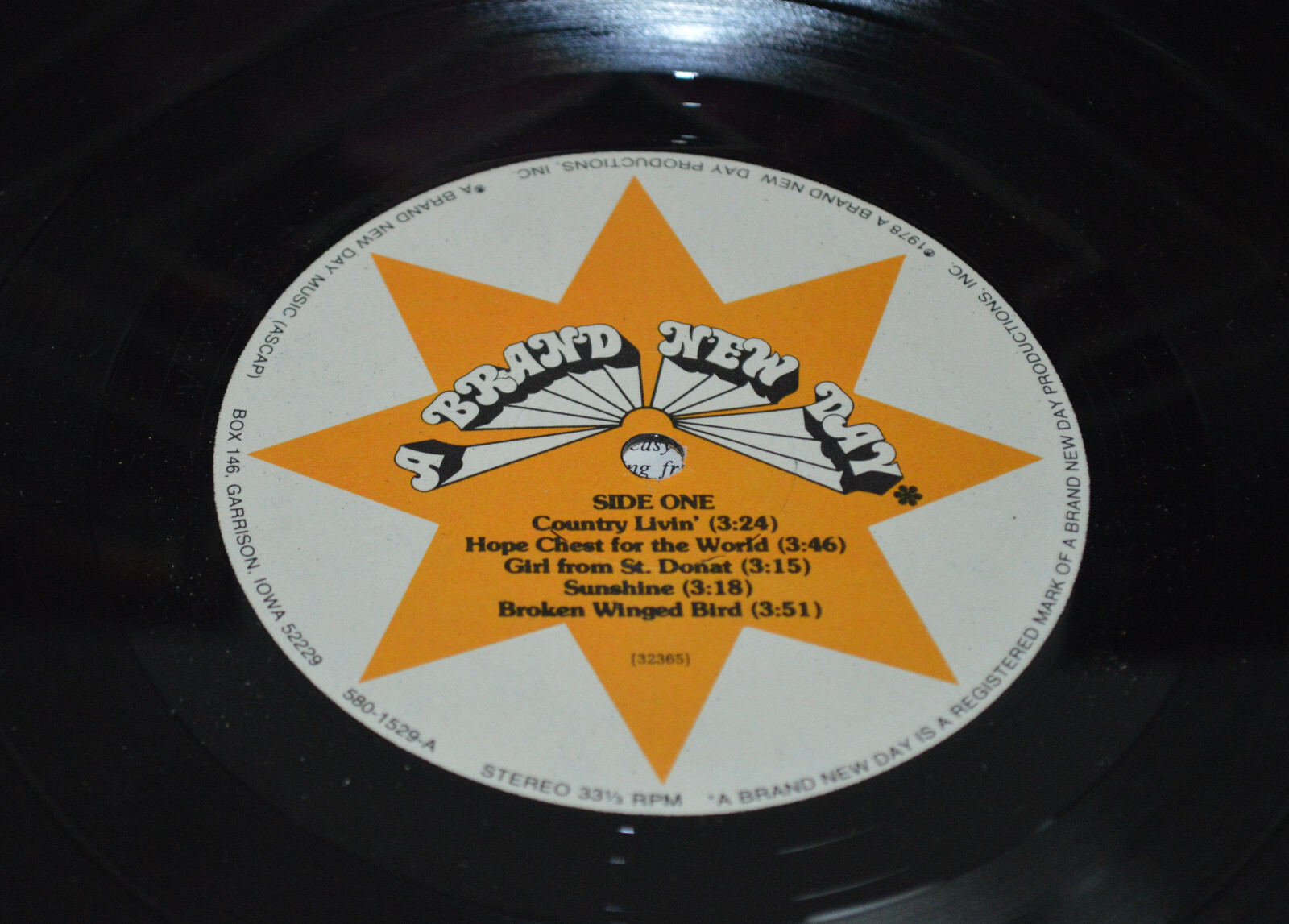 A Brand New Day Self Titled Vinyl Record 1978 – 32365 Garrison Iowa
