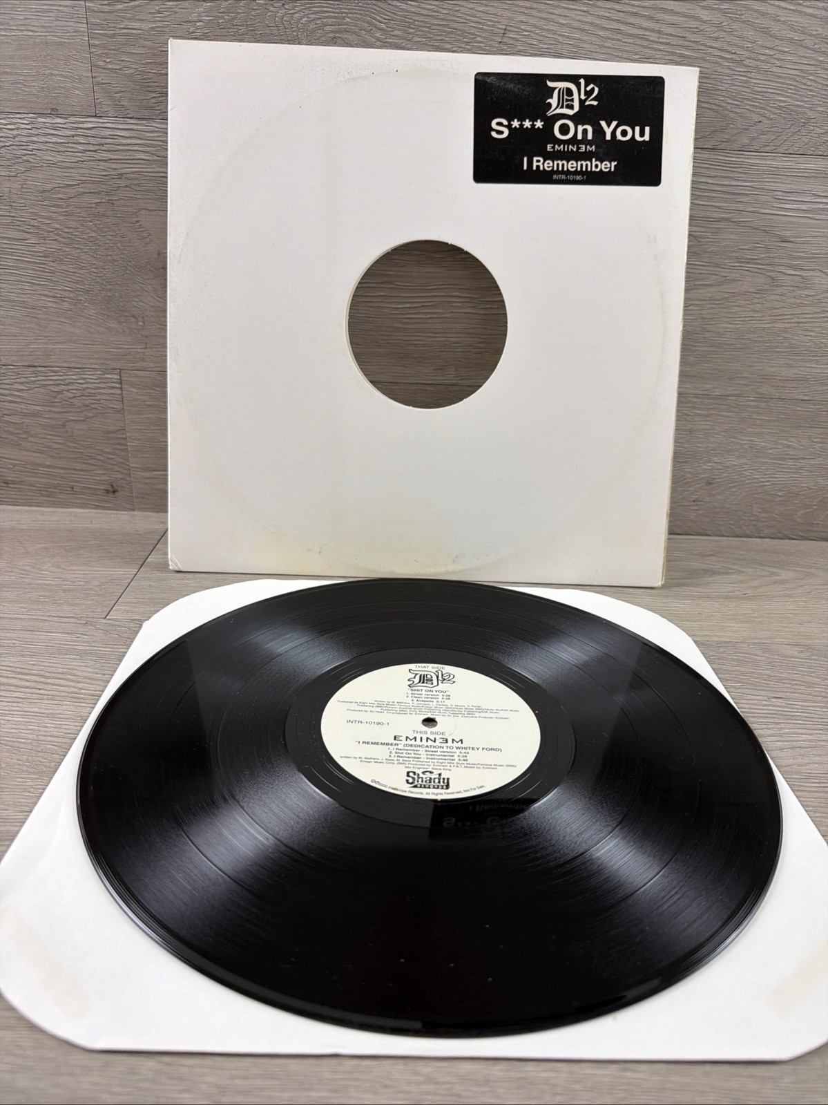 D12 LP Eminem Shit On You, I Remember Dedication To Whitey Ford 12″ Promo