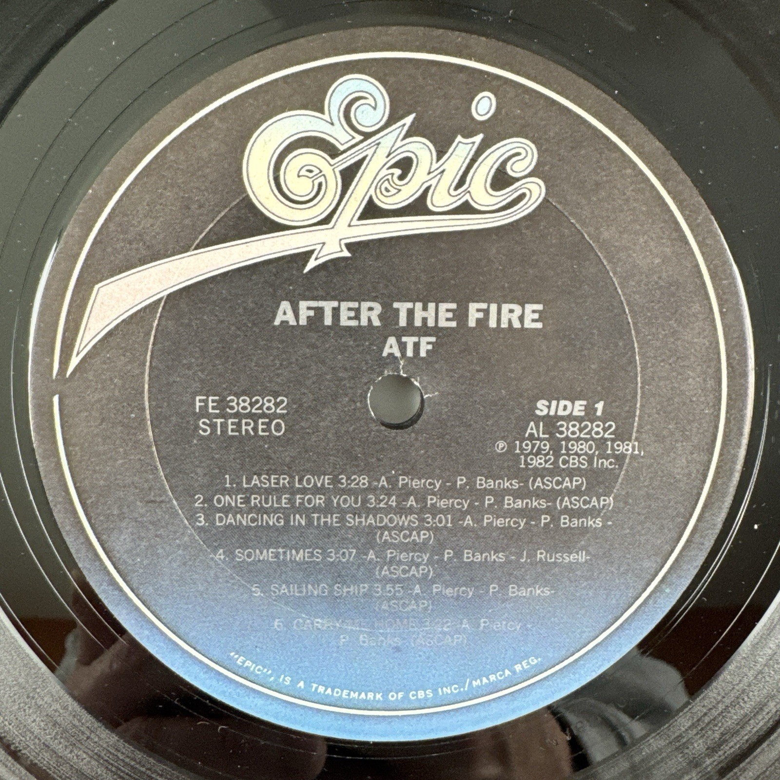 After The Fire ATF LP 1980 Epic New Wave Synth Pop Promo VG/VG+