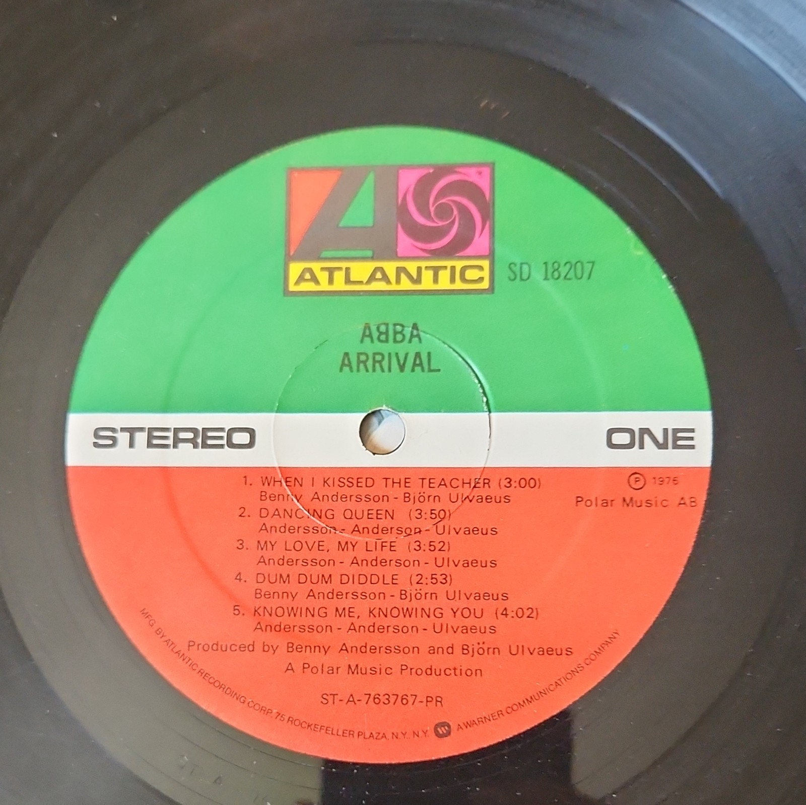 ABBA Arrival Atlantic Records SD 18207 1976 1st Press Vinyl LP Album