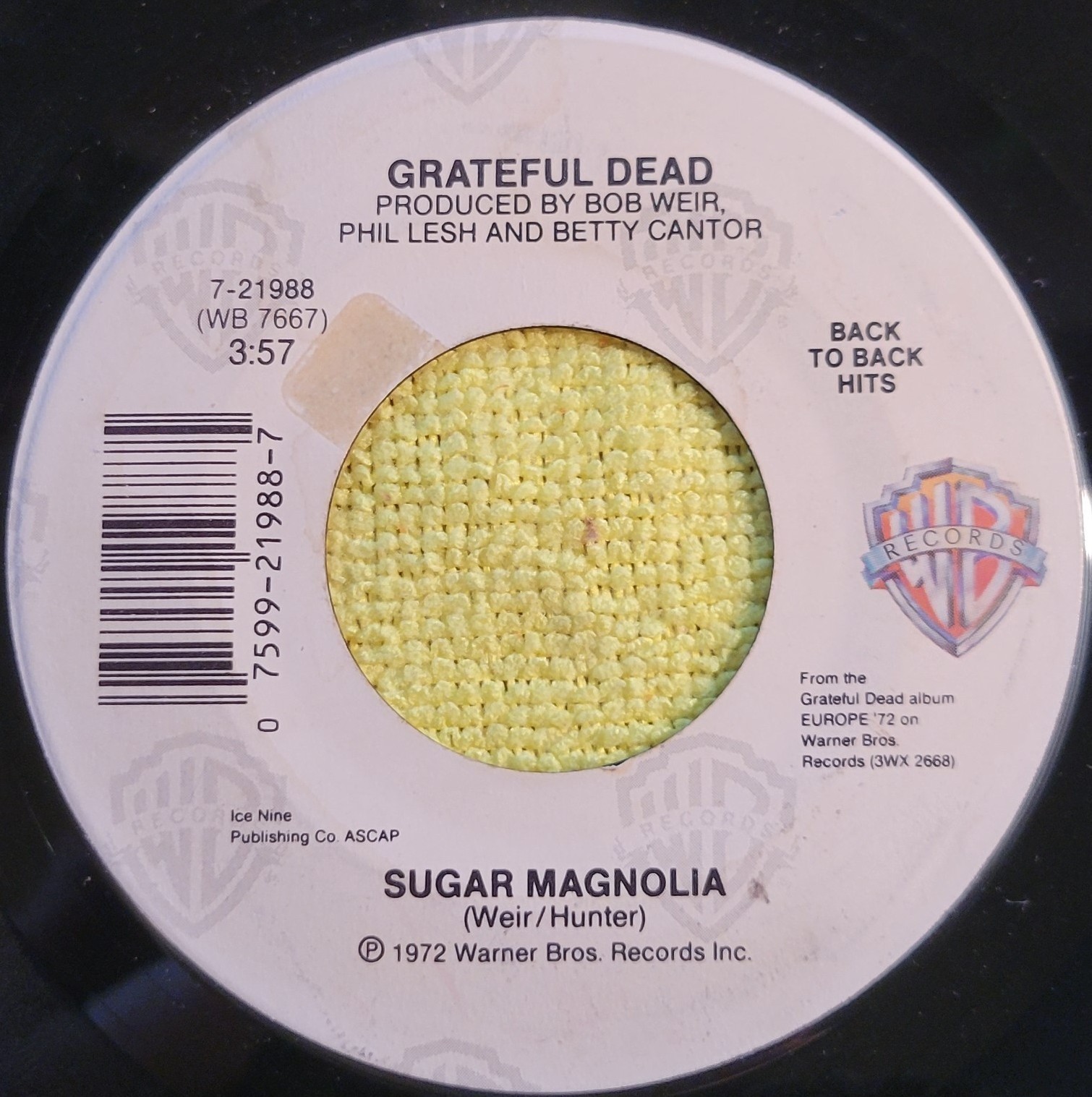 Grateful Dead “Sugar Magnolia / Truckin'” reissue weak VG