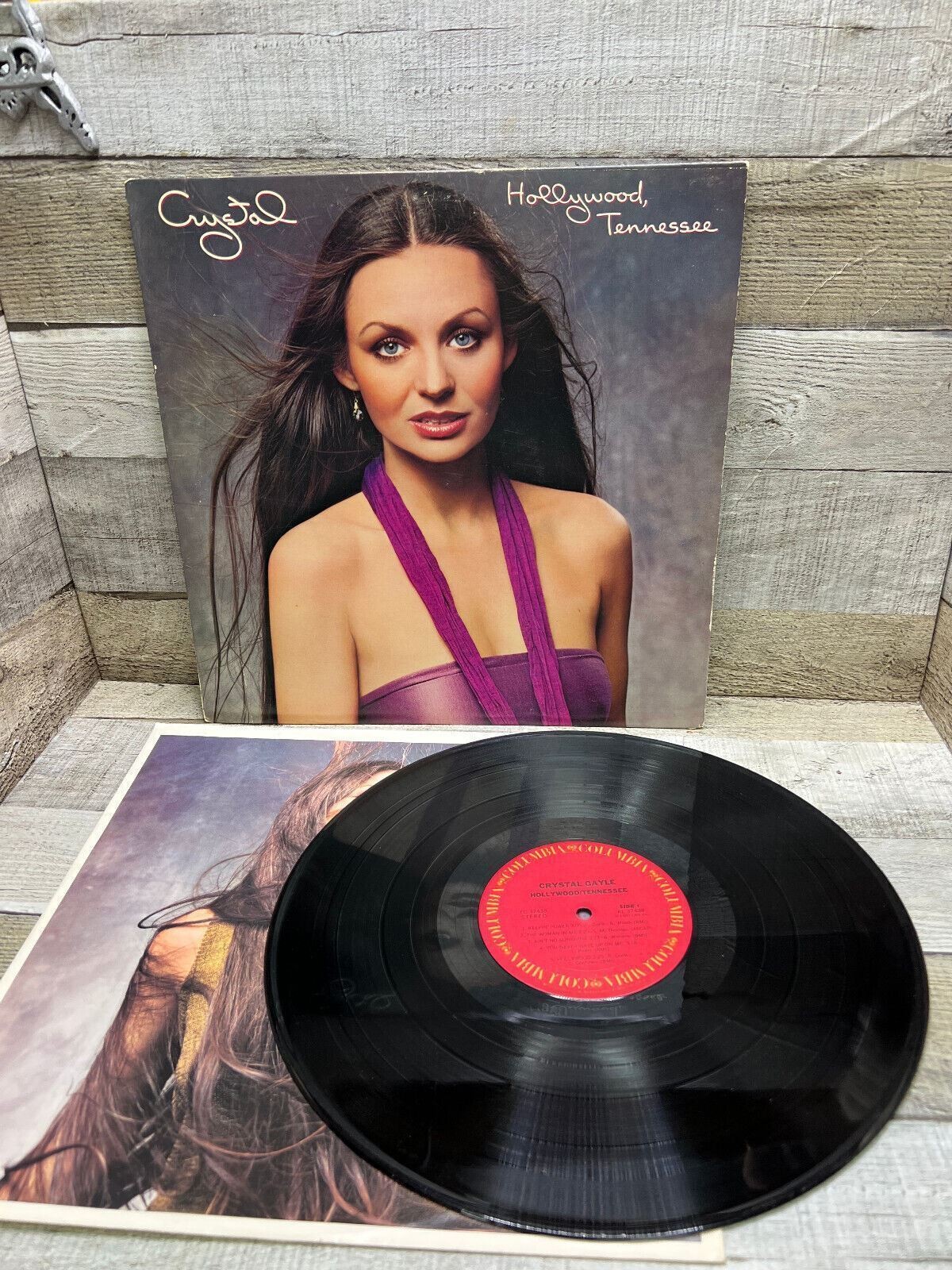 Crystal Gayle Hollywood Tennessee Record Album Vinyl LP Play Tested