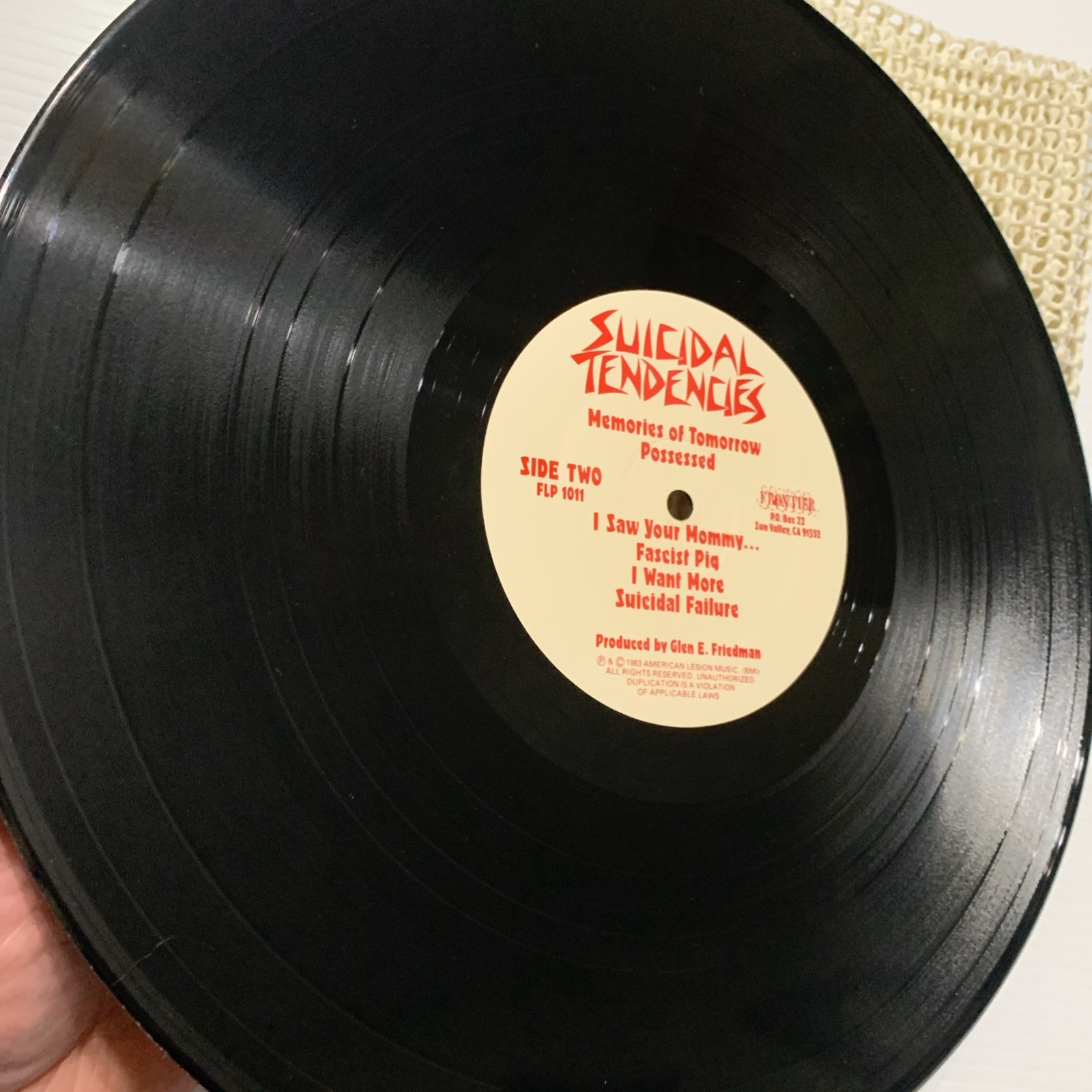 Suicidal Tendencies Self Titled 1983 1st Press No Barcode FLP1011 Play Tested EX
