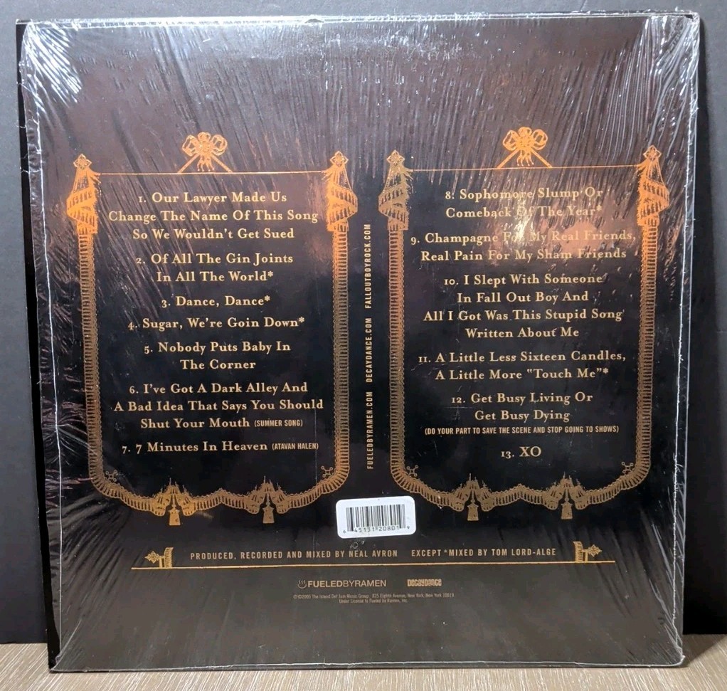 Fall Out Boy Super Rare From Under the Cork Tree LP Vinyl 2005 NM in shrink