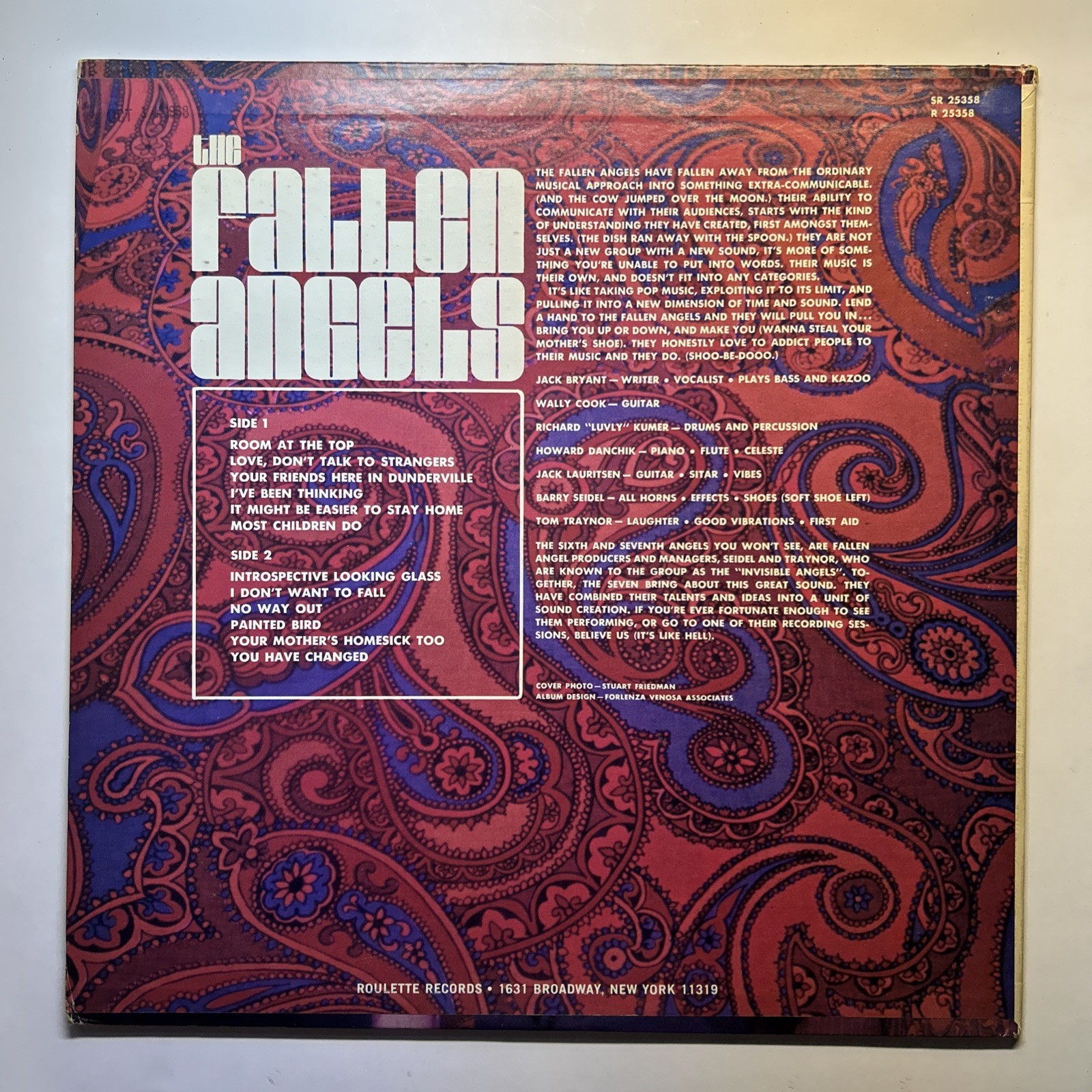 The Fallen Angels Vinyl LP 1967 US Stereo SR 25358 EX/VG+