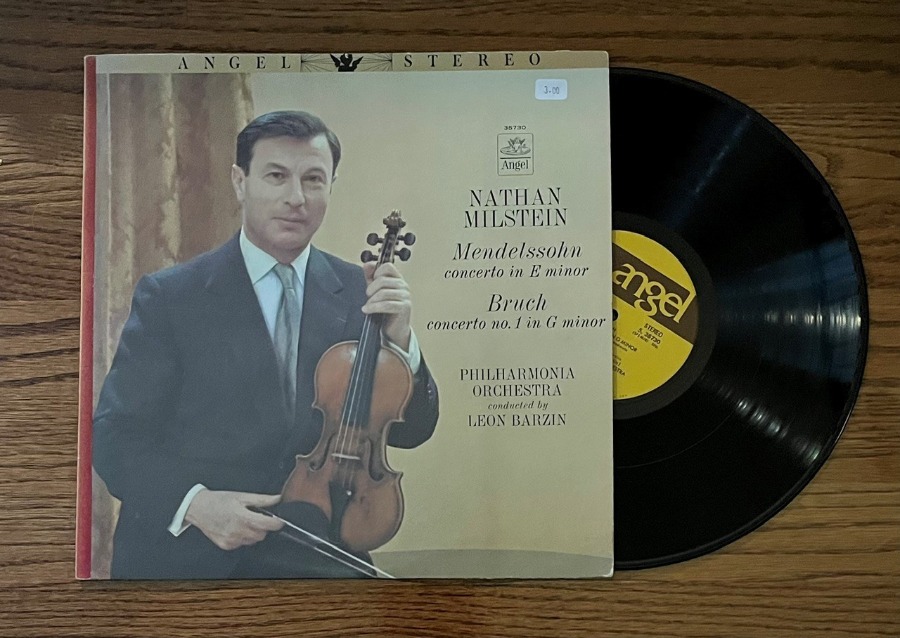 Mendelssohn Bruch Violin Concertos Nathan Milstein Angel Stereo S 35730 VG+