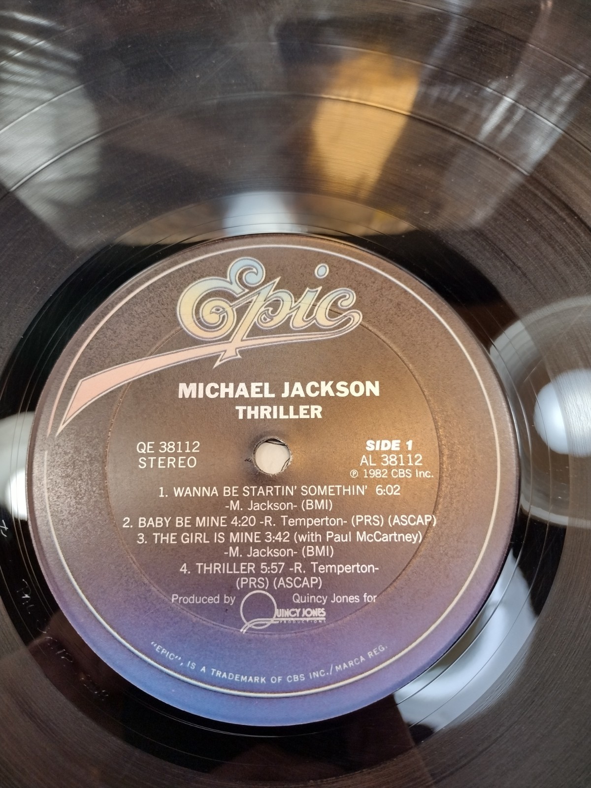 MICHAEL JACKSON Thriller EPIC LP VG gatefold SHRINK