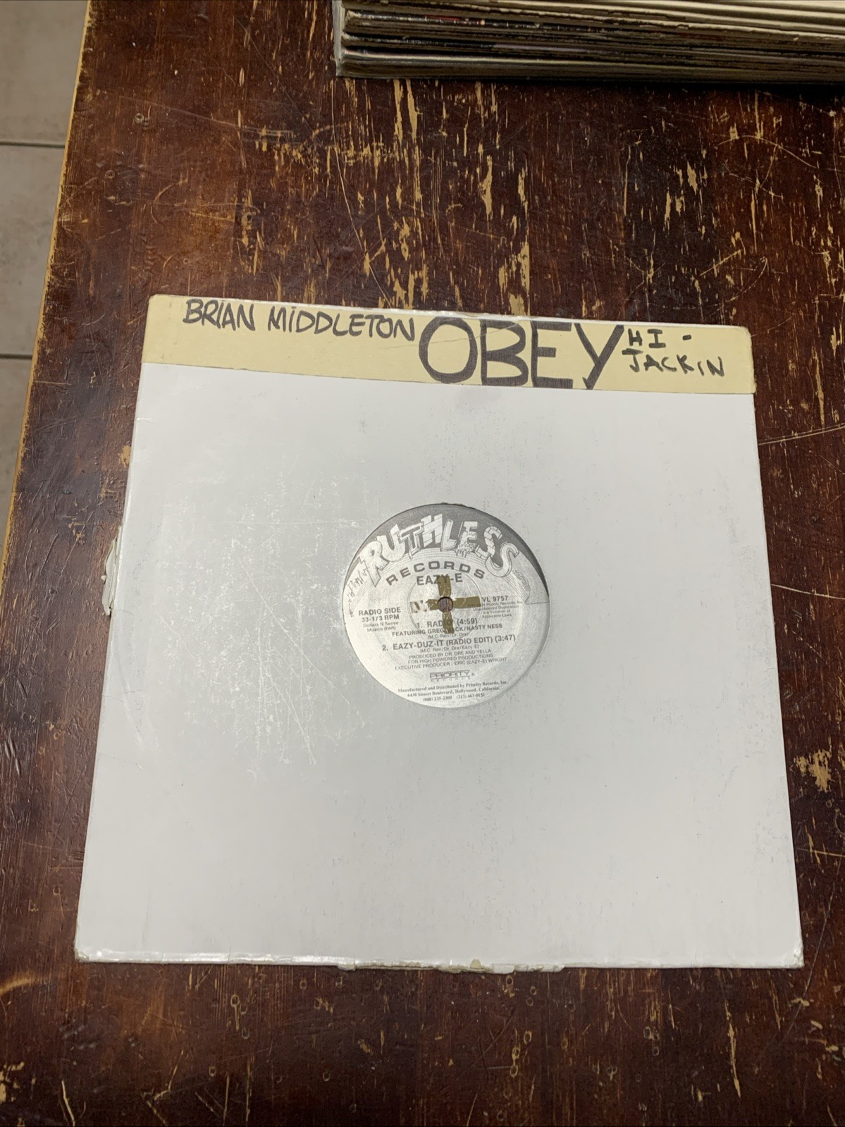 Eazy-E (Eazy-Duz-It) Original 12” Single Vinyl Record