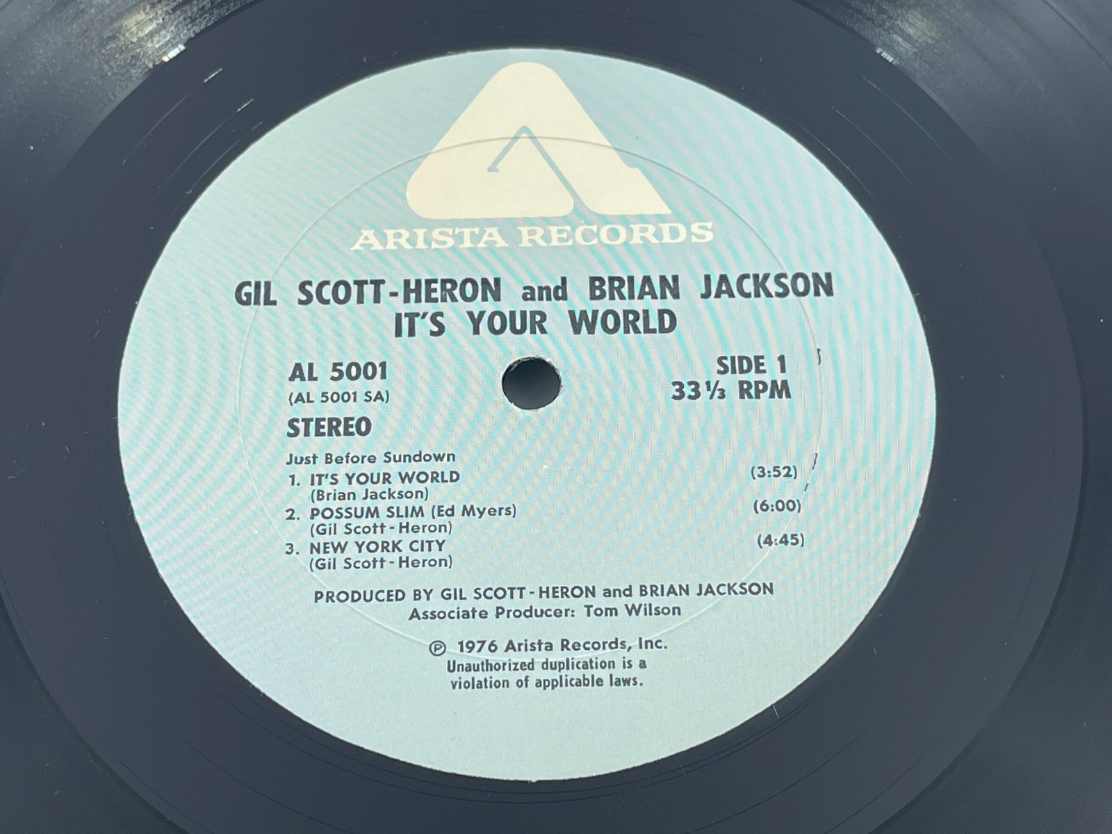 Used Gil Scott-Heron and Brian Jackson “It’s Your World” Vinyl LP