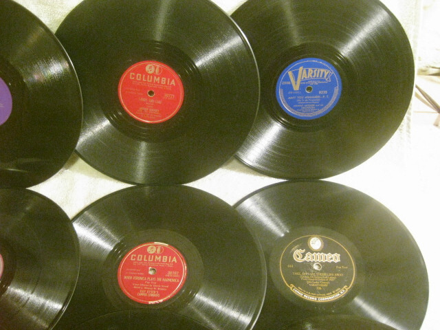 Lot of 10 RANDOM 10″ 78 RPM vintage records Jazz bands-Singers- Groups-Orchestra