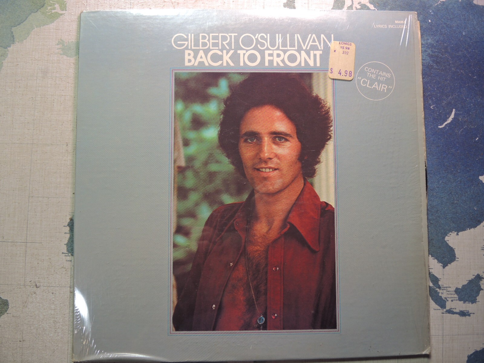 Gilbert O’Sullivan – Back To Front – Vinyl Record LP UK Import – EX