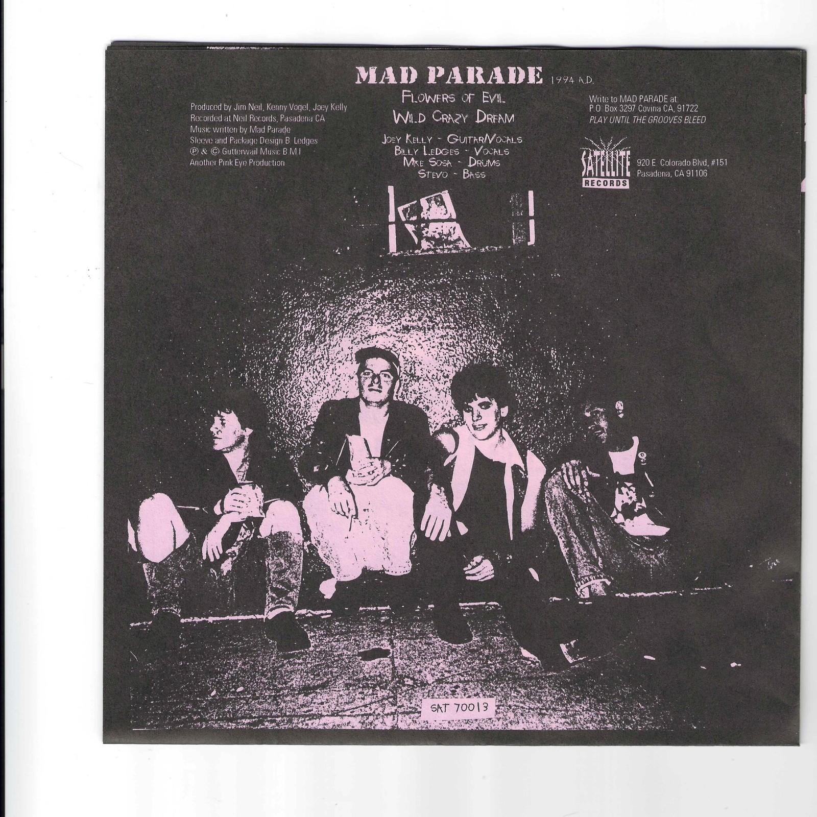 Mad Parade Flowers Of Evil / Wild Crazy Dream Vinyl 7″ Single, Green Vinyl