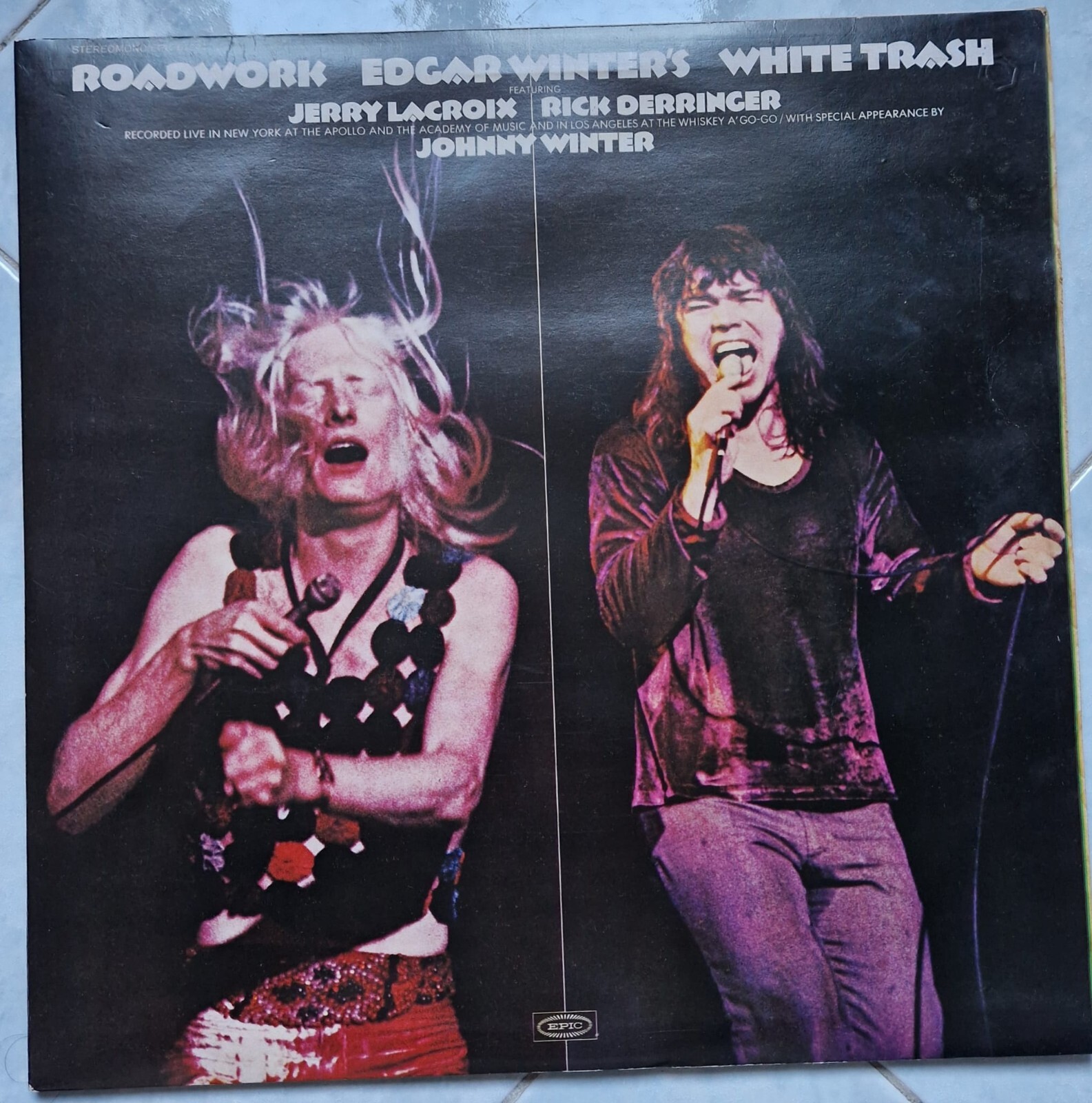 2LP 12″ Roadwork-Edgar Winter’s white trash EPC 64845 Italy 1972
