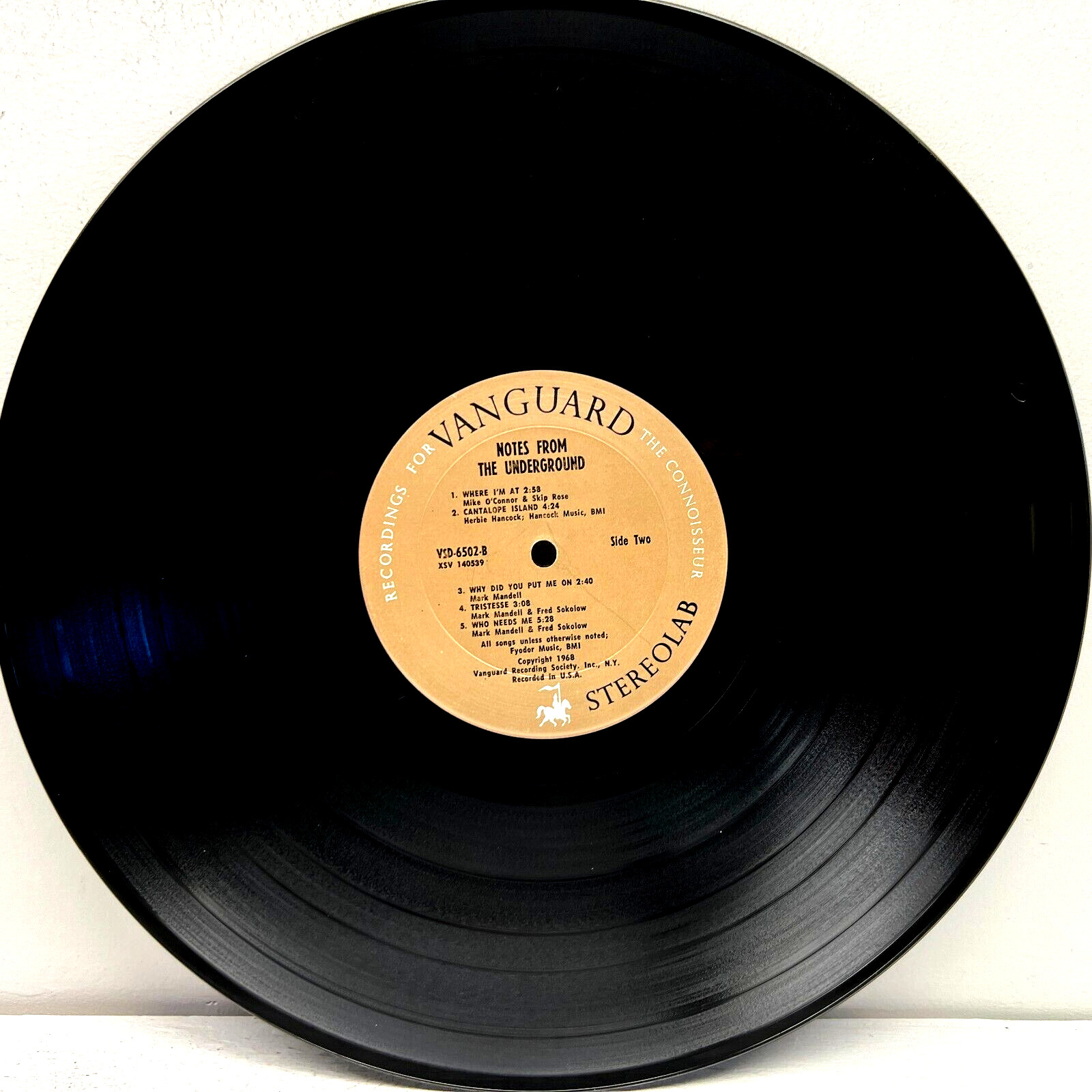 Notes From the Underground S/T 1968 Vinyl Vanguard Records 1st Press Psych Rock