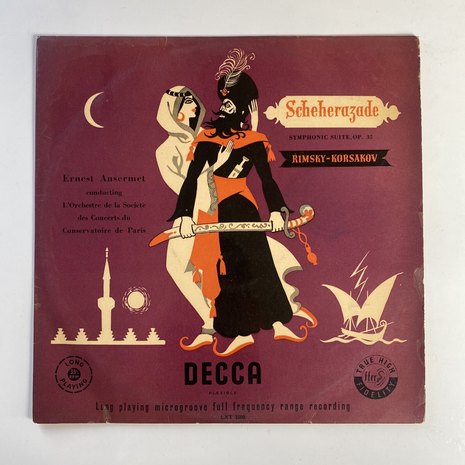 Symphonic Suite Op 35, Scheherazade (1950) 12″ Record LP 33 RPM, Classical