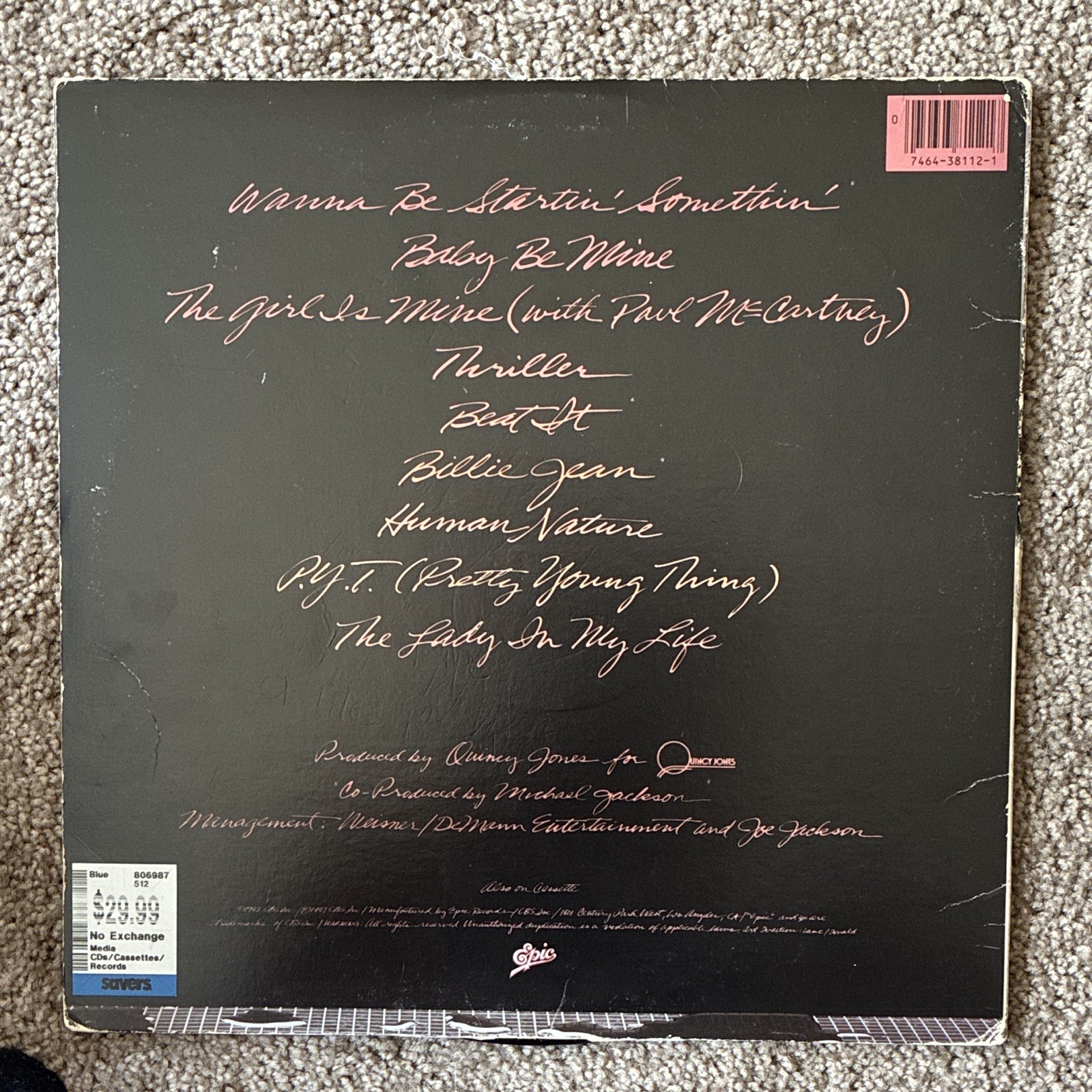 Thriller by Michael Jackson (Vinyl, 2007)