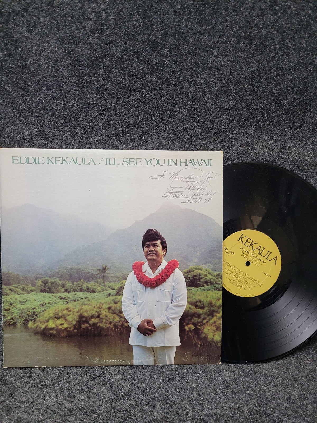 Vintage Eddie Kekaula I’ll See You In Hawaii 12″ Black Vinyl LP 1978 Hawaiian