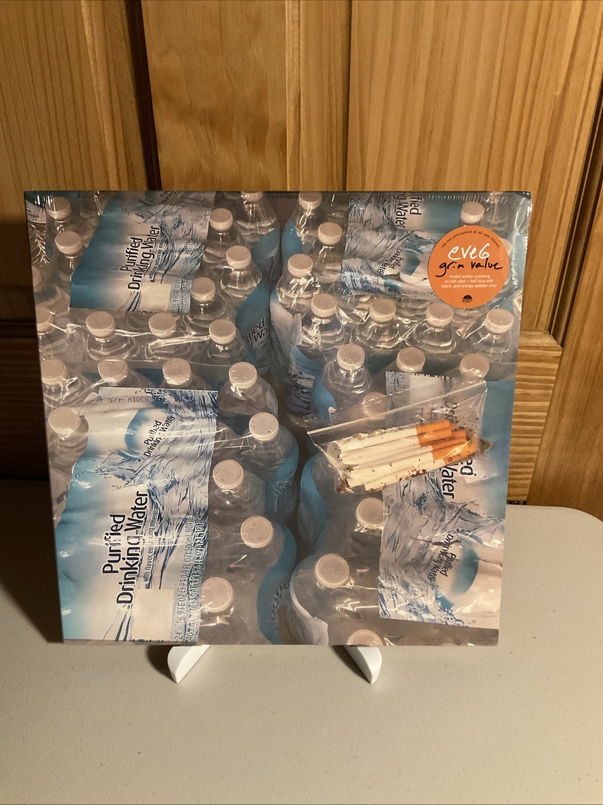 EVE 6 Grim Value Half Clear Half Blue w/ Black Orange Splatter Vinyl /125 SEALED