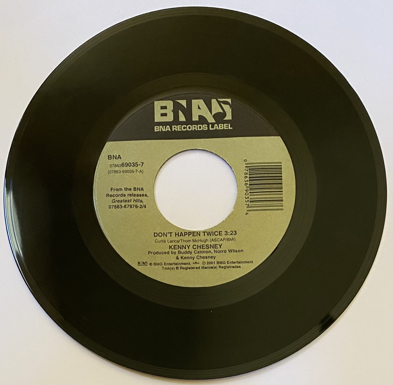 Kenny Chesney ” Don’t Happen Twice / I Lost It ” 45 vinyl record
