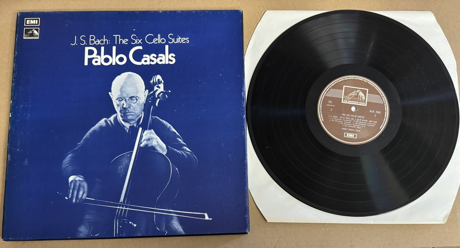 RLS 712 Bach Six Cello Suites Pablo Casals 3 LP box set