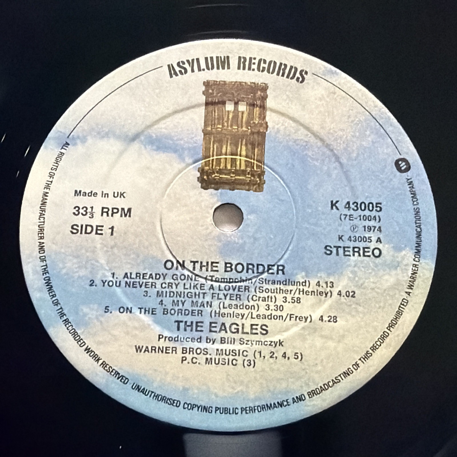 Eagles -On The Border (1974) Vinyl LP – Textured Sleeve Uk EX / VG+