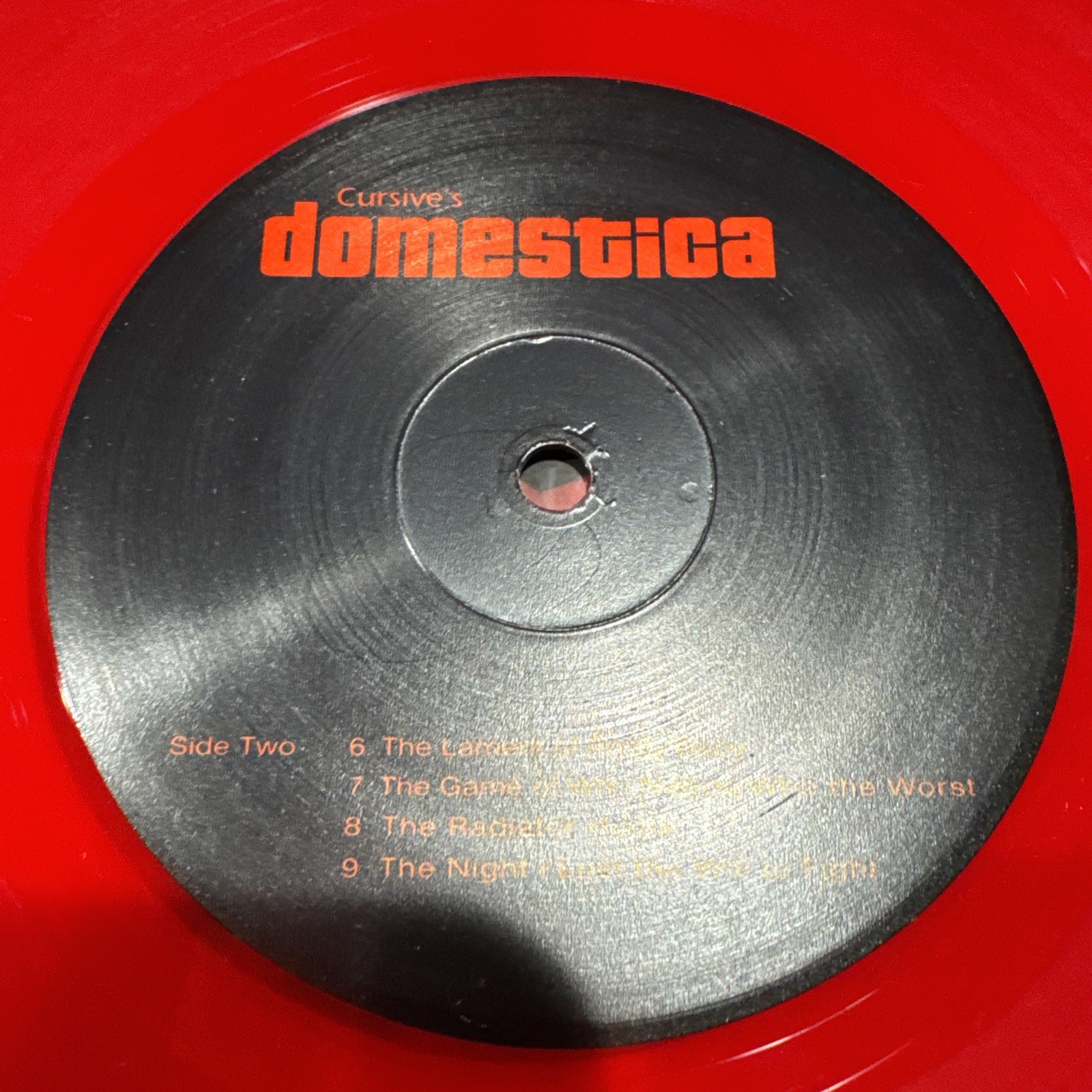 Cursive Domestica LP Vinyl Record Red Color
