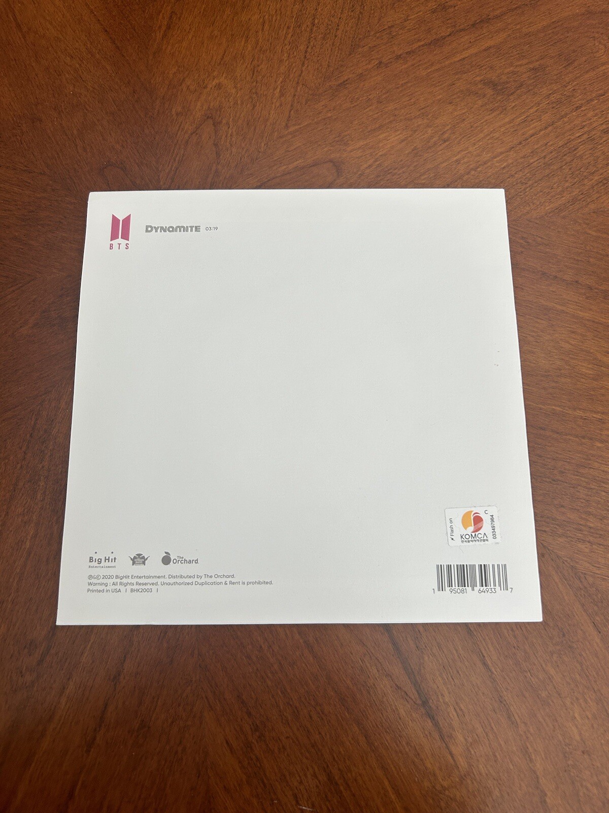 BTS – Dynamite (Limited Edition Vinyl, 2020)