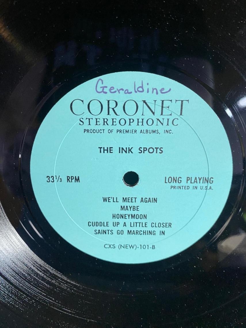 The Ink Spots Original Ink Spots Vol 1 Coronet Records CXS-101 Stereo Vinyl