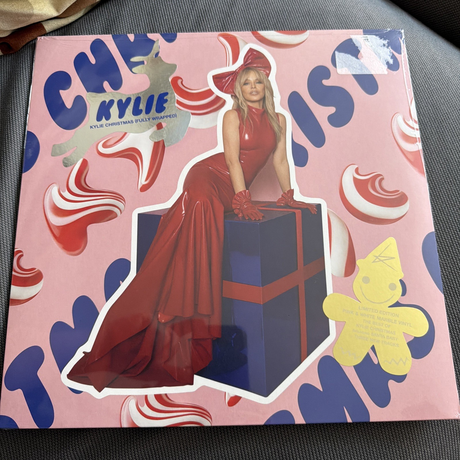 Kylie Minogue – Christmas wrapped pink and white limited edition vinyl