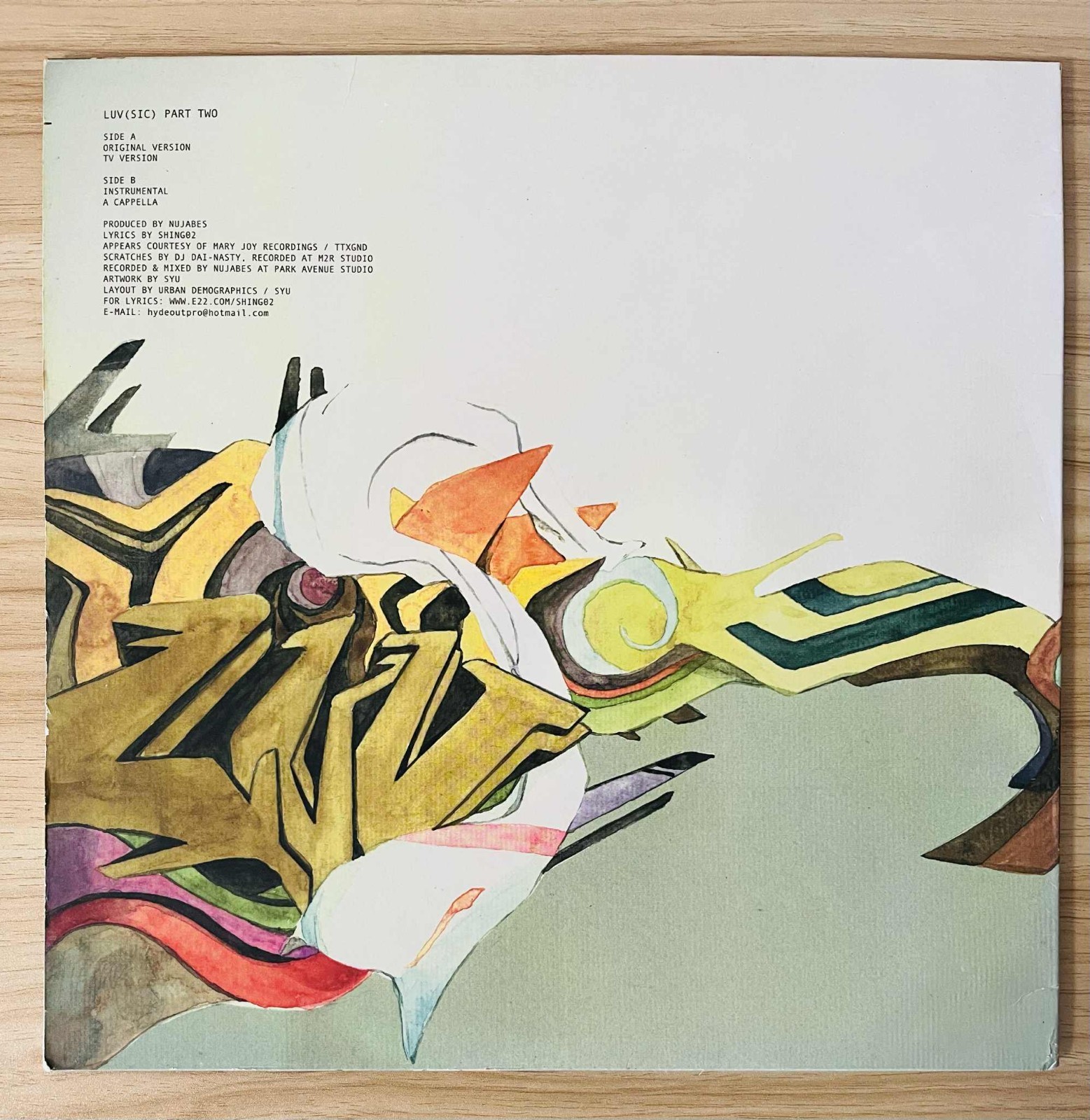 Nujabes feat. Shing02 / LUV (SIC) Part.2 12″ Vinyl Record EP Hydeout Lo-Fi 2002