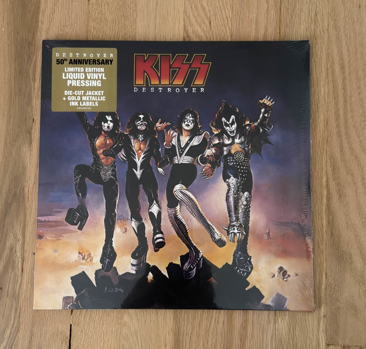 KISS – DESTROYER – 50TH ANNIVERSARY – PURPLE LIQUID FILLED LP – BRAND NEW