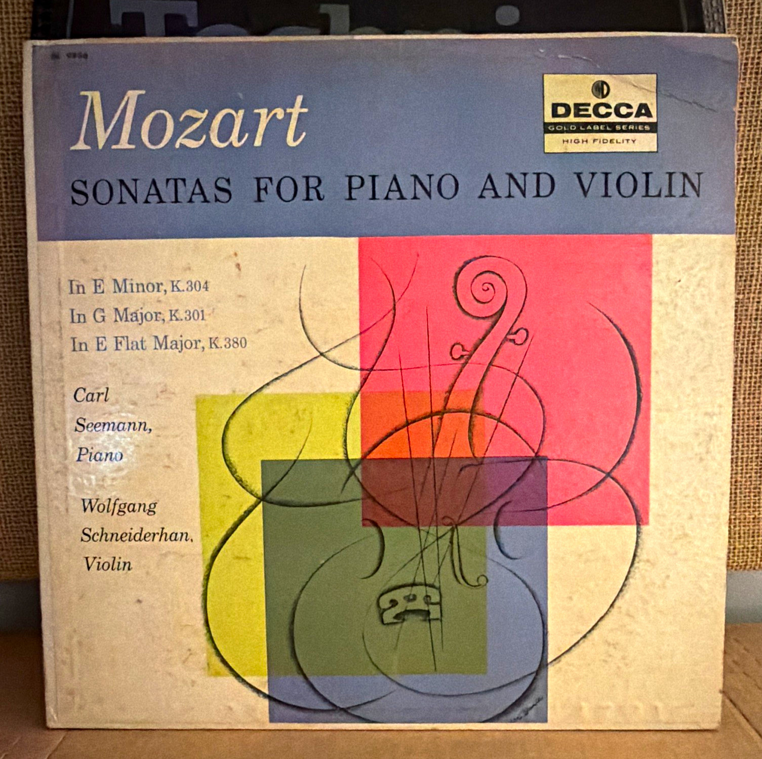 Decca Mozart Sonatas for Piano & Violin LP Vinyl Hi-Fidelity DL 9836